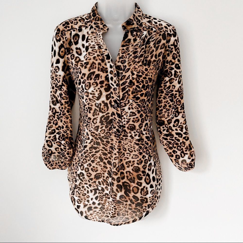🐆 Cheetah Print Light and Sexy Blouse